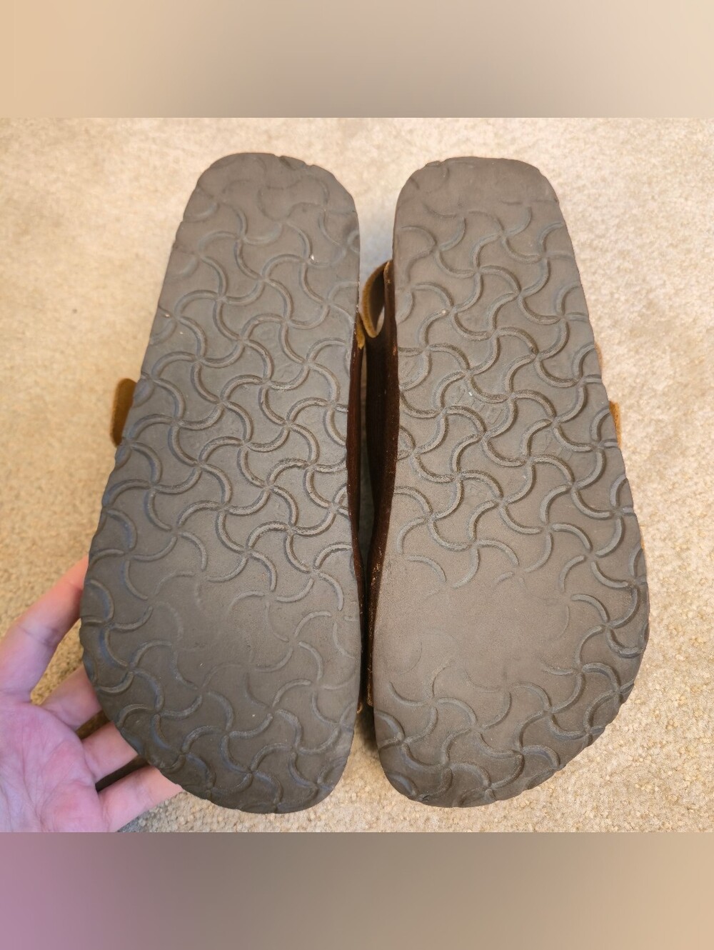 Birkenstock Milano Nubuck Leather Brown Chocolate Sandals US Size 7 - Picture 4 of 7